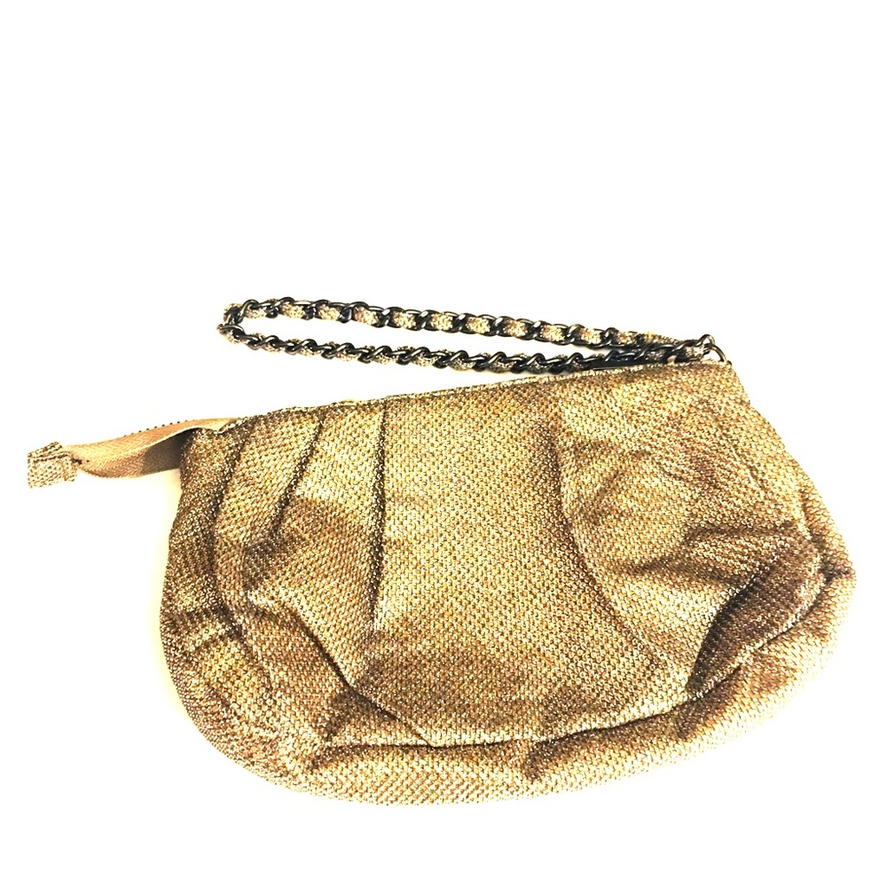 💯 Express Gitter Gold Wristlet Bag